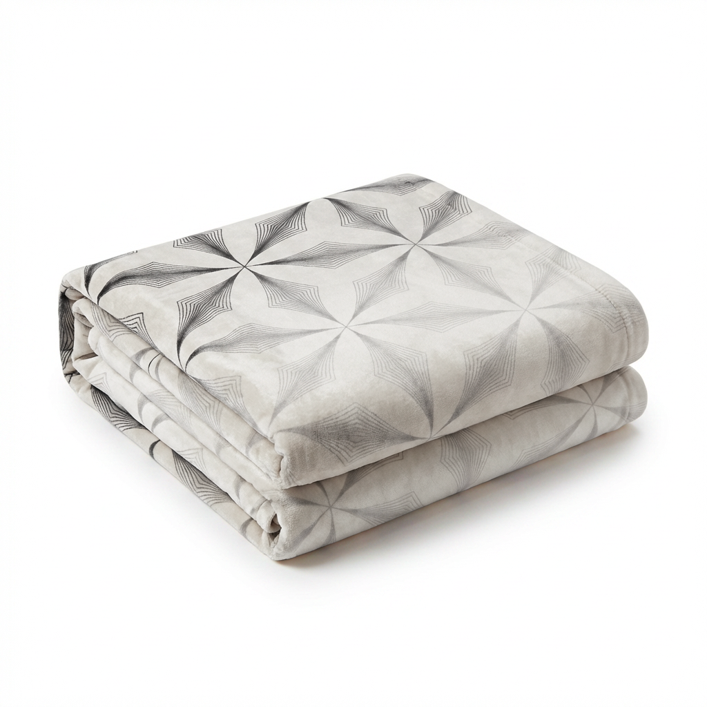 Grandfoulard Copritutto Multiuso in Velluto 270x270 cm Geometrico Nero – Copridivano Grande, Telo Arredo Design Moderno, Copriletto Matrimoniale Leggero Lavabile