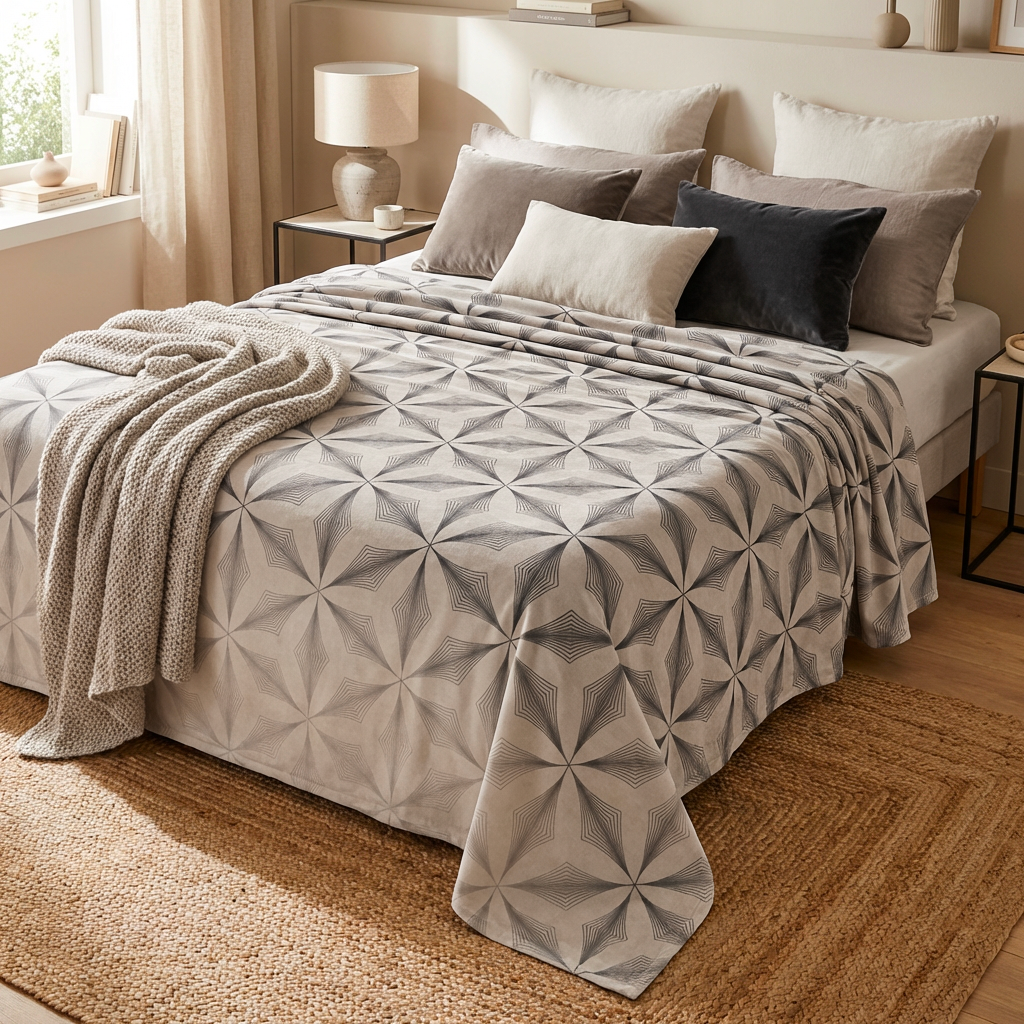 Grandfoulard Copritutto Multiuso in Velluto 270x270 cm  Copridivano Grande Telo Arredo Floreale Copriletto Matrimoniale Leggero per Divano e Letto Vari Colori