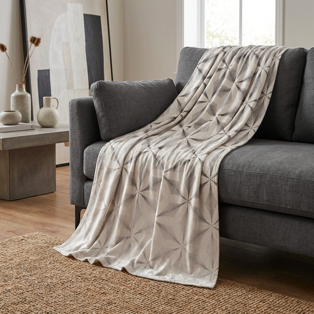 Grandfoulard Copritutto Multiuso in Velluto 270x270 cm  Copridivano Grande Telo Arredo Floreale Copriletto Matrimoniale Leggero per Divano e Letto Vari Colori