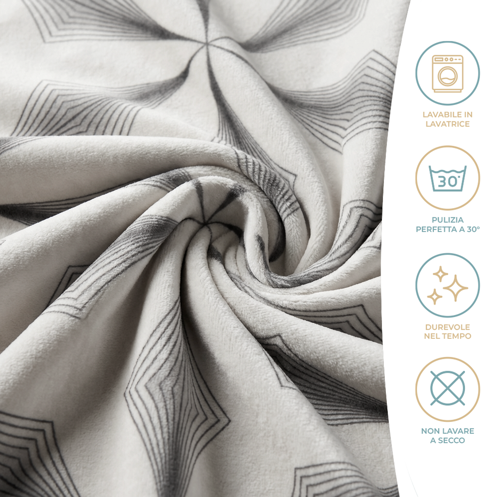 Grandfoulard Copritutto Multiuso in Velluto 270x270 cm Fiore Rosso Copridivano Grande, Telo Arredo Floreale, Copriletto Matrimoniale Leggero Lavabile