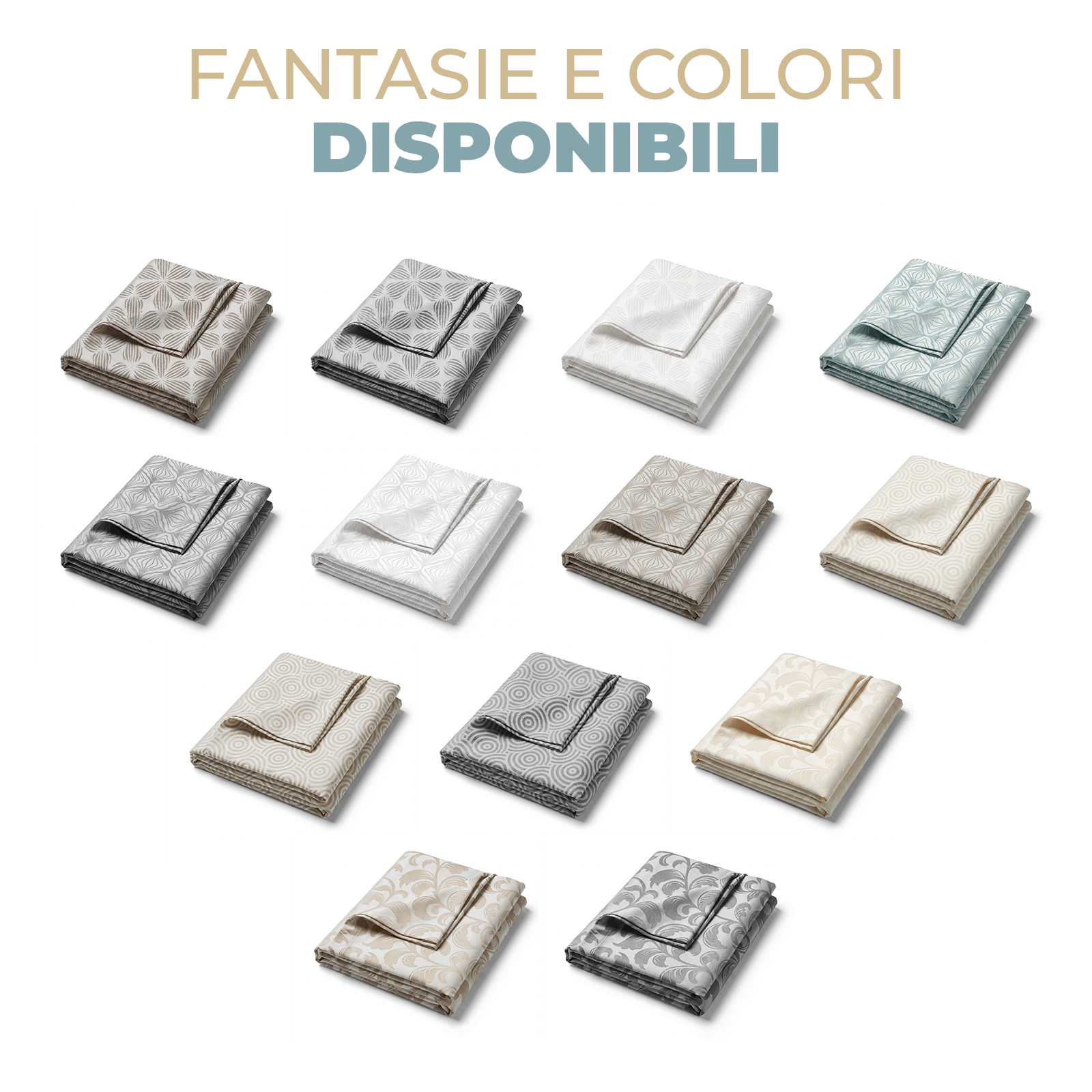 Grandfoulard Copritutto in Raso 270x270 cm – Copridivano Grande Multiuso, Telo Arredo Design Cerchi, Copriletto Matrimoniale Leggero Lavabile, Vari Colori