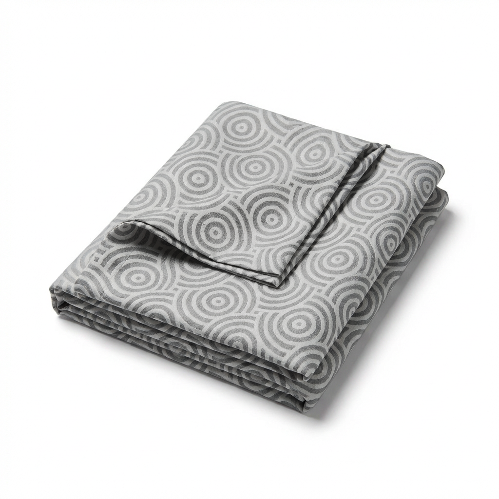 Grandfoulard Copritutto in Raso 270x270 cm – Copridivano Grande Multiuso, Telo Arredo Design Cerchi, Copriletto Matrimoniale Leggero Lavabile, Vari Colori