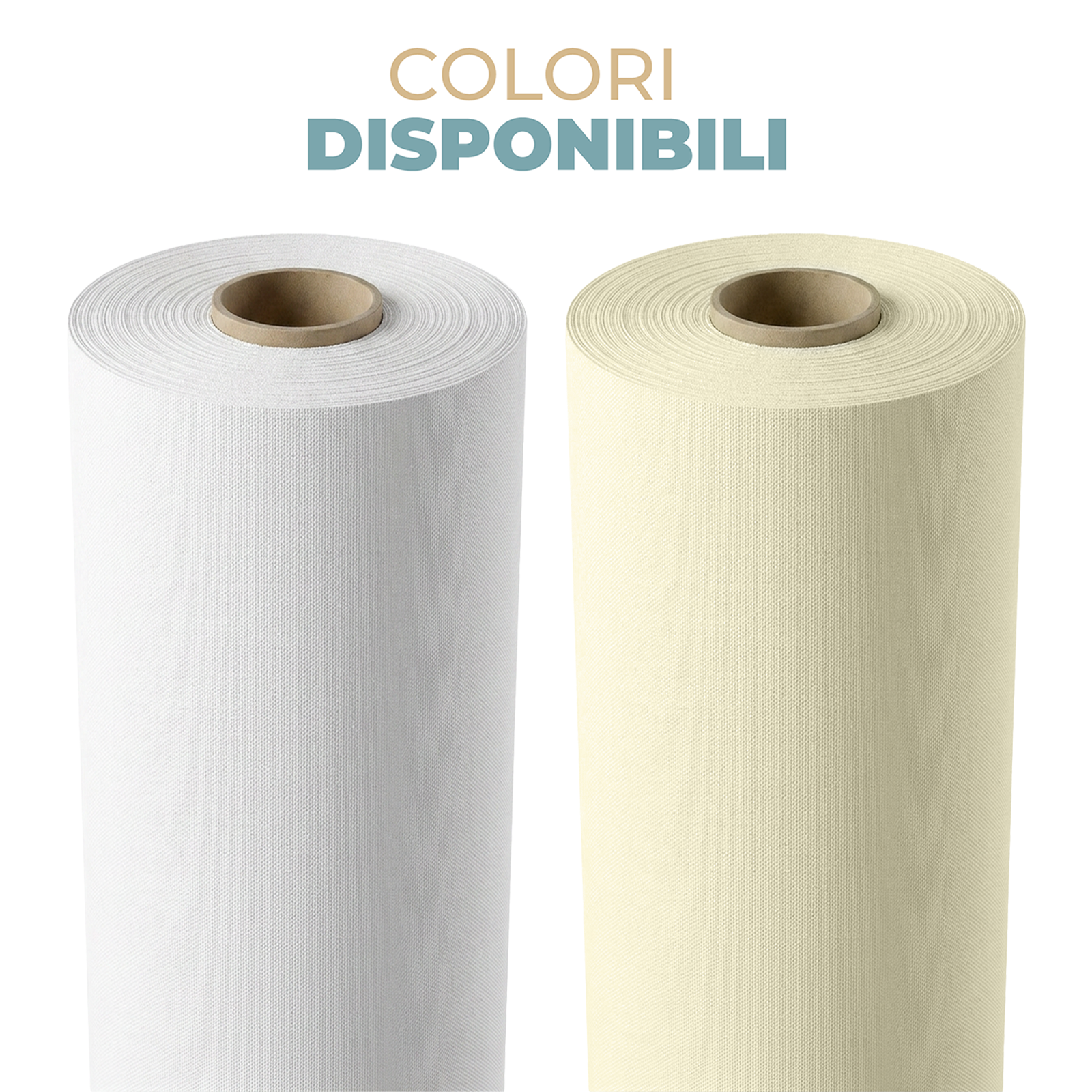 Tessuto Tela Ombreggiante Impermeabile da Esterno a Metraggio per Gazebo Pergolati e Sdraio Poliestere 285 gr/m² Colore Panna Bianco altezza 140