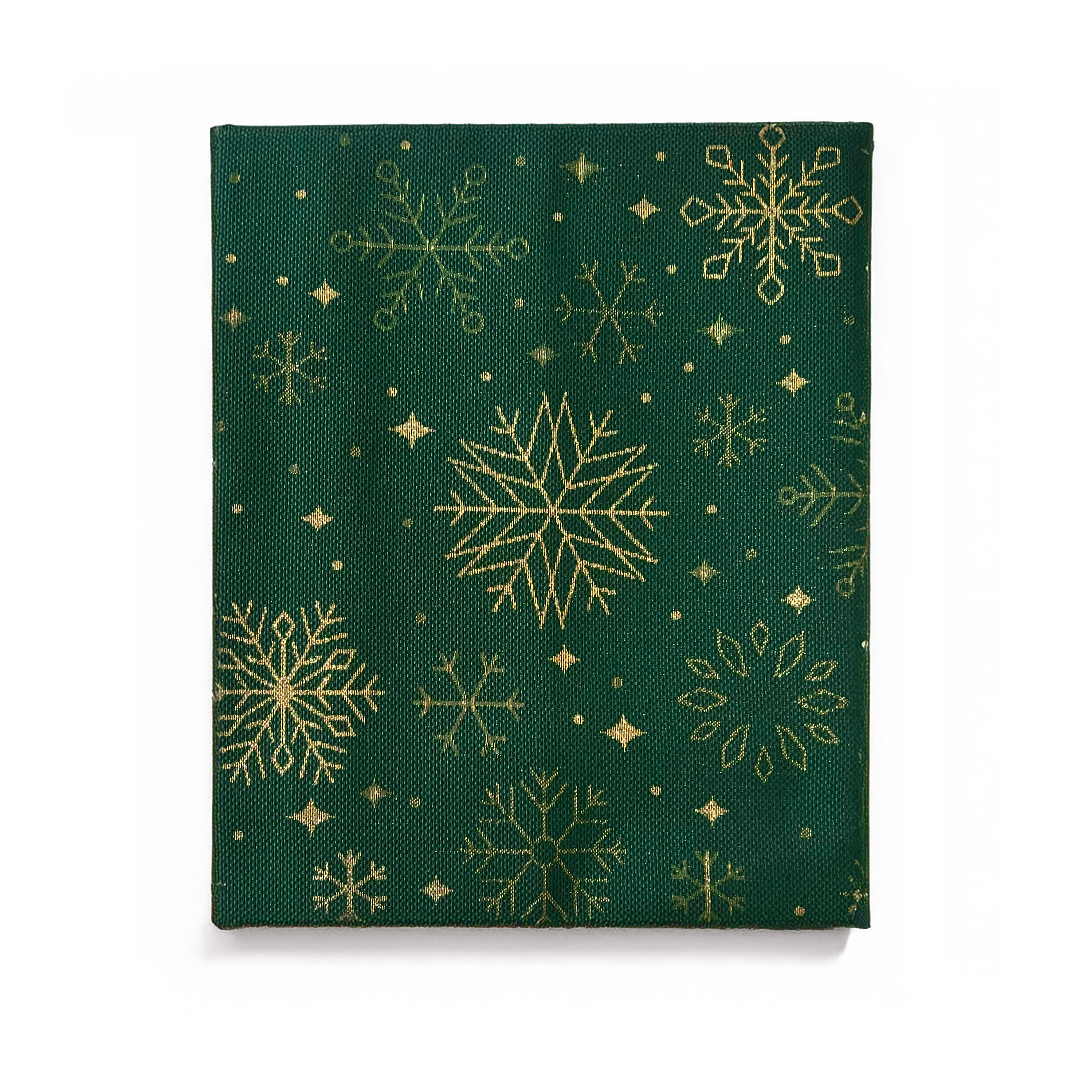 Tovaglia Natalizia in Cotone 6 Posti 140x180 cm Elegante con Glitter Lurex Oro e Motivo Fiocco di Neve Made in Italy Vari colori