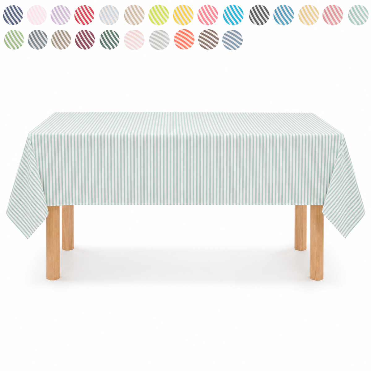 Tovaglia a Righe Country Tinto in Filo 50% Cotone 50% Poliestere  Riga 0,5 cm Rettangolare e Quadrata da 4 a 30 Posti Tavolo Buffet Vari Colori