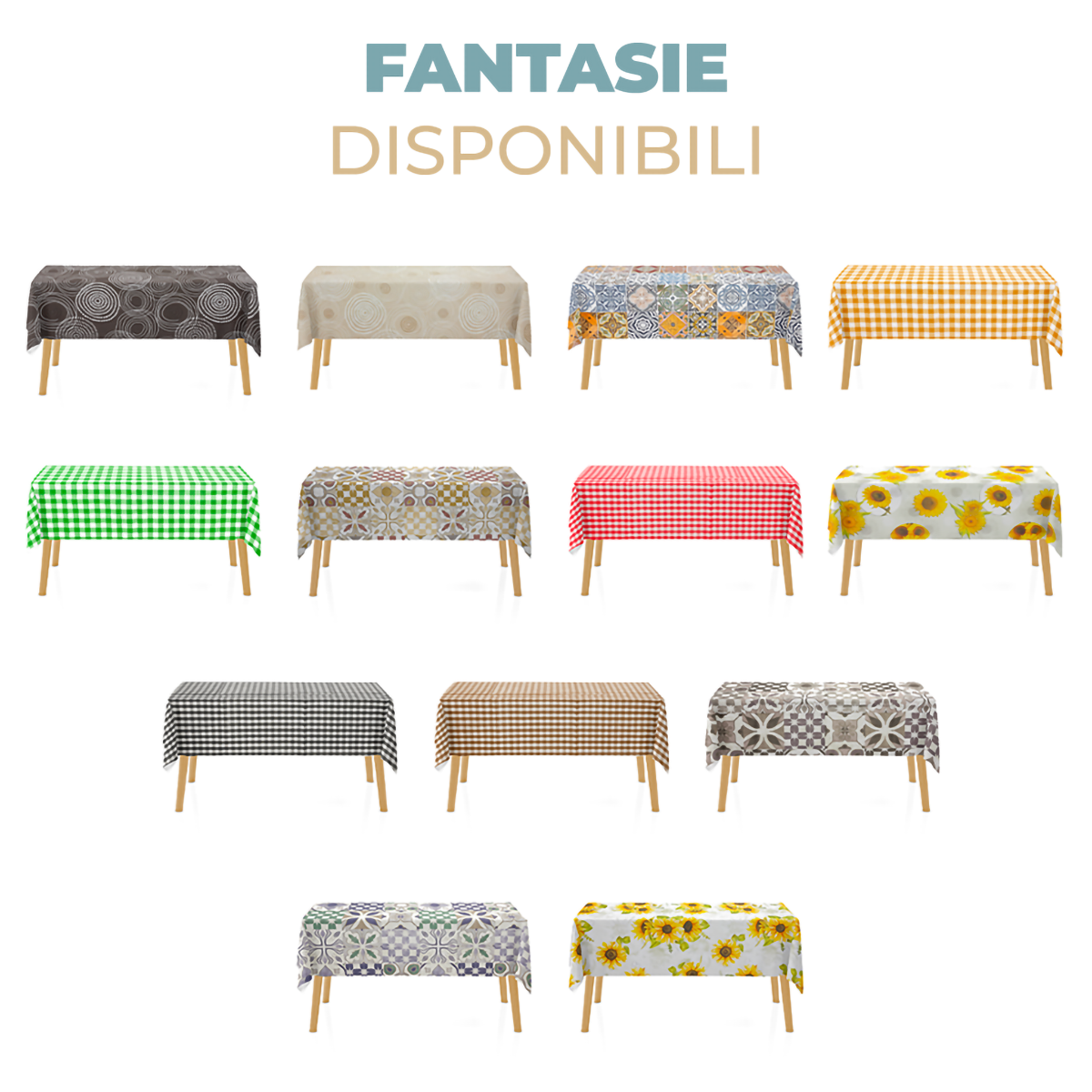 Tovaglia Rettangolare in Tela Cerata PVC a Quadro Grande Stile Country – Impermeabile, Antimacchia, Facile da Pulire – Per Interno ed Esterno – Varie Misure