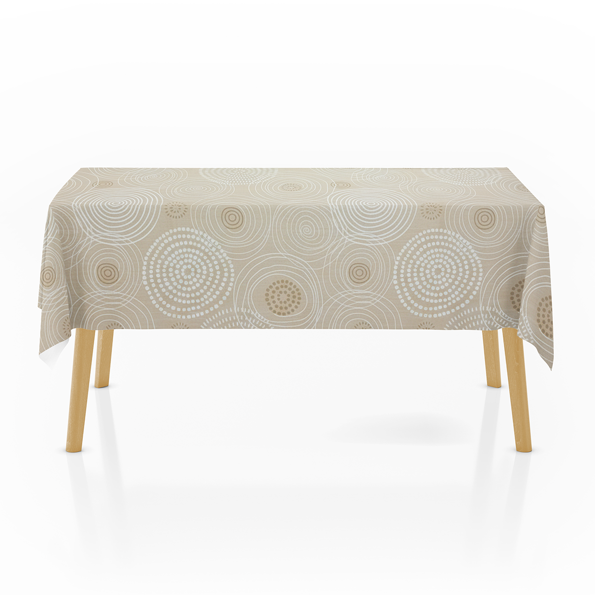 Tovaglia Rettangolare in Tela Cerata PVC con Disegno a Cerchi Impermeabile Antimacchia per Interno ed Esterno varie misure