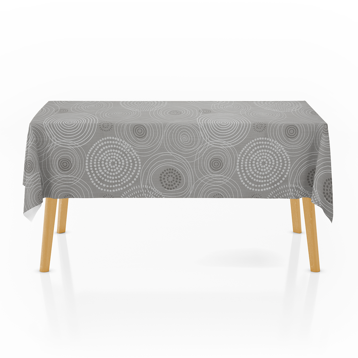 Tovaglia Rettangolare in Tela Cerata PVC con Disegno a Cerchi Impermeabile Antimacchia per Interno ed Esterno varie misure