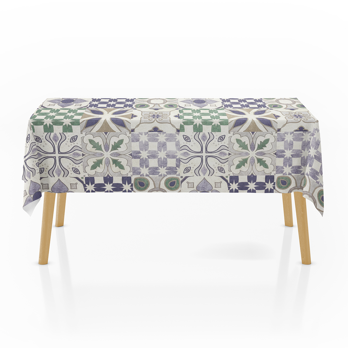 Tovaglia Rettangolare in Tela Cerata PVC con Disegno Maiolica – Impermeabile, Antimacchia e Facile da Pulire – Ideale per Interno ed Esterno – Disponibile in Varie Misure