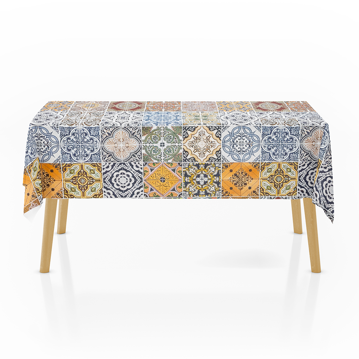 Tovaglia Rettangolare in Tela Cerata PVC con Disegno Maiolica – Impermeabile, Antimacchia e Facile da Pulire – Ideale per Interno ed Esterno – Disponibile in Varie Misure