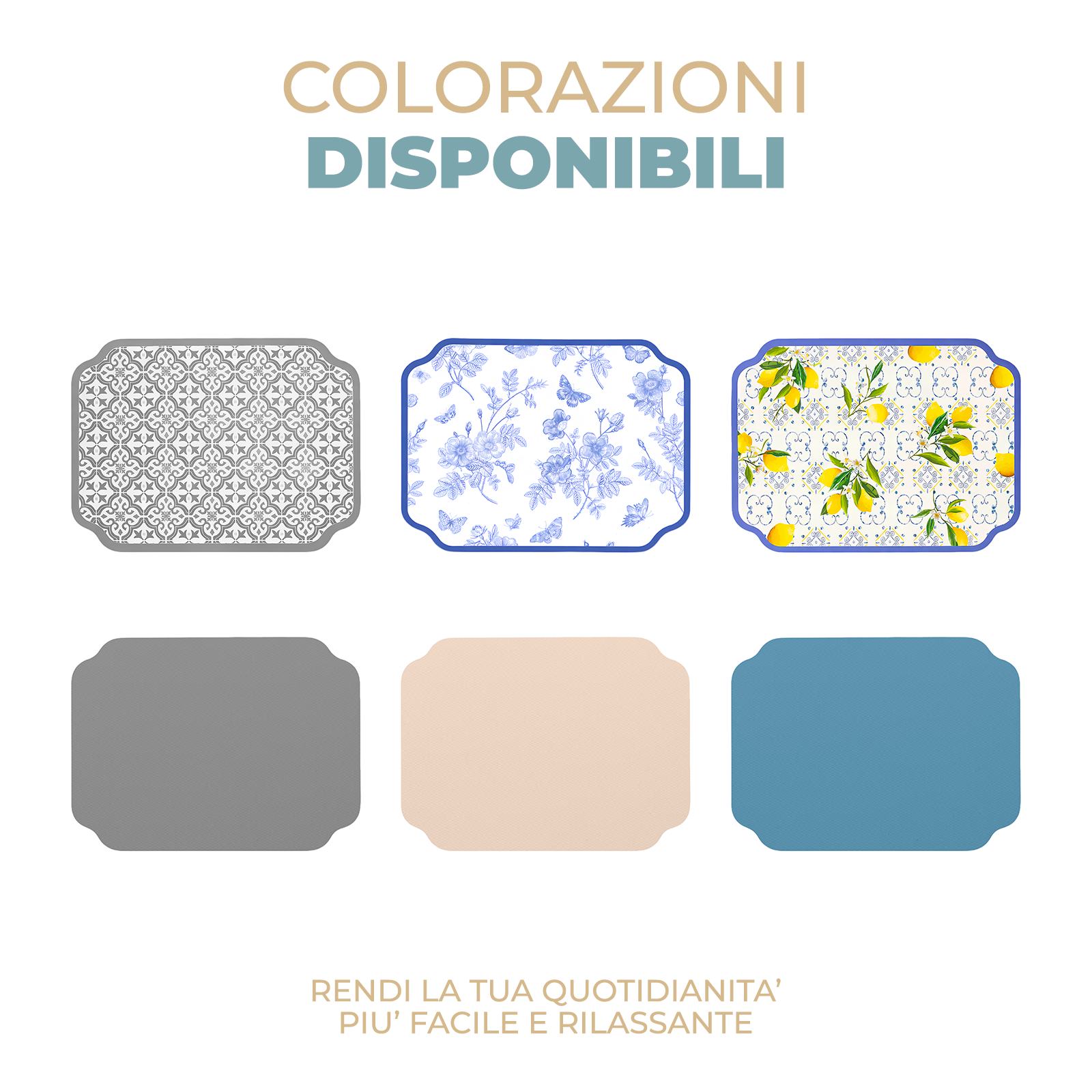 Tappetino Scolapiatti Assorbente 38x51 cm – Set 2 Pezzi Fantasia, Antibatterico, Antiscivolo e Asciugatura Rapida per Macchina da Caffè e Lavello