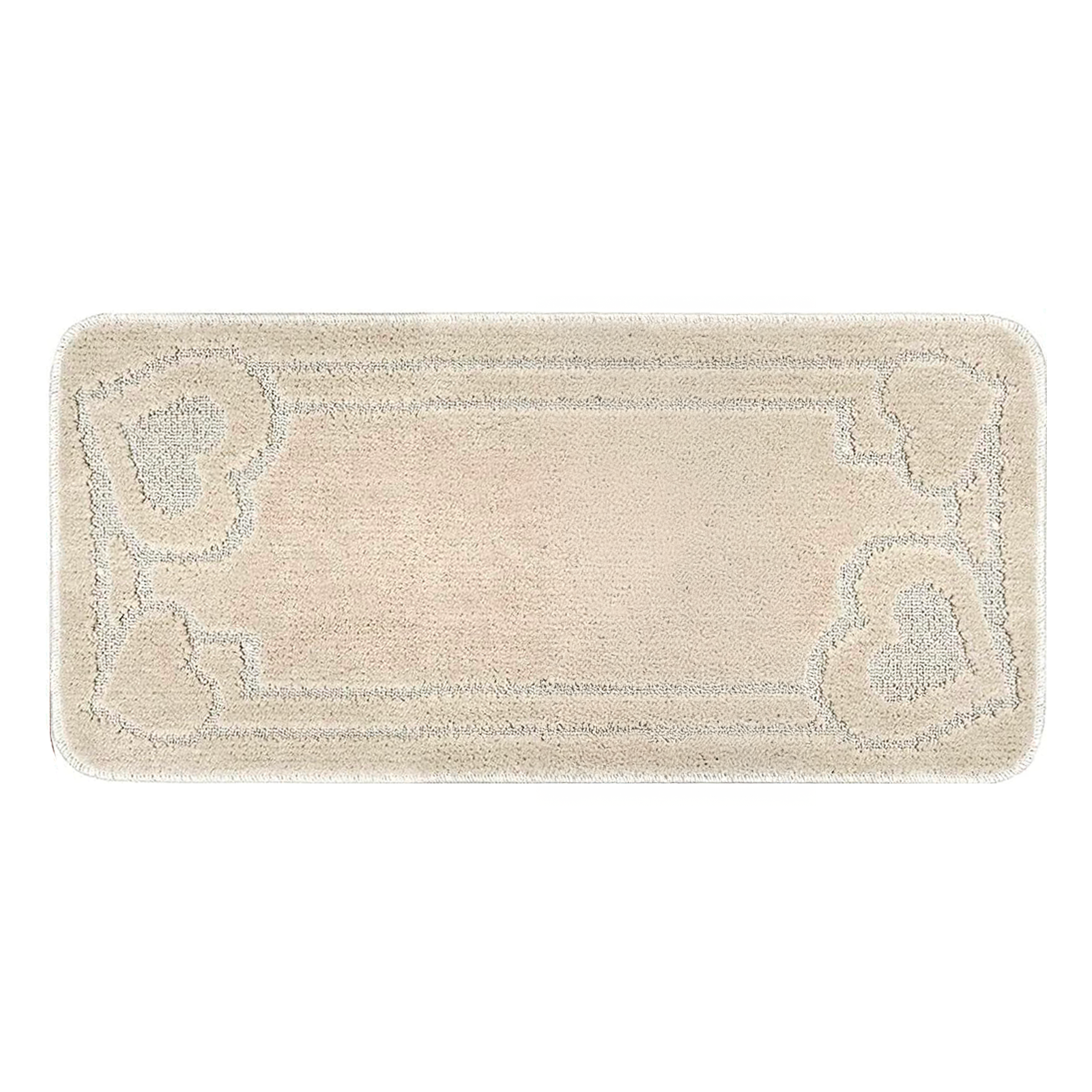 Tappeto Bagno Antiscivolo 50x110 cm Tappetino Cuori Morbido Assorbente Scendibagno Cuori VARI COLORI