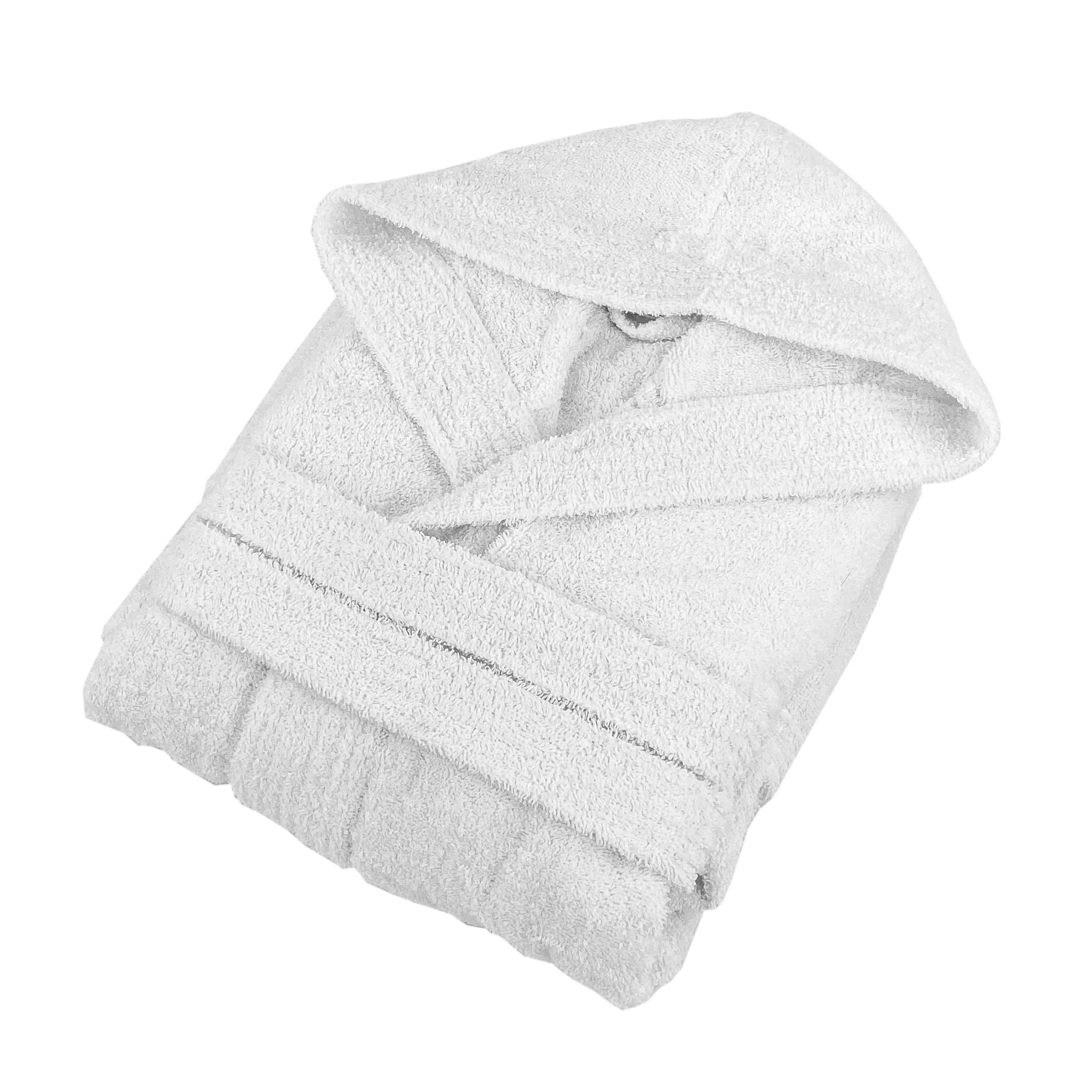 Accappatoio in Spugna di Cotone 420 g/m² con Cappuccio Uomo/Donna No Stiro Taglie S–XXL Vari colori