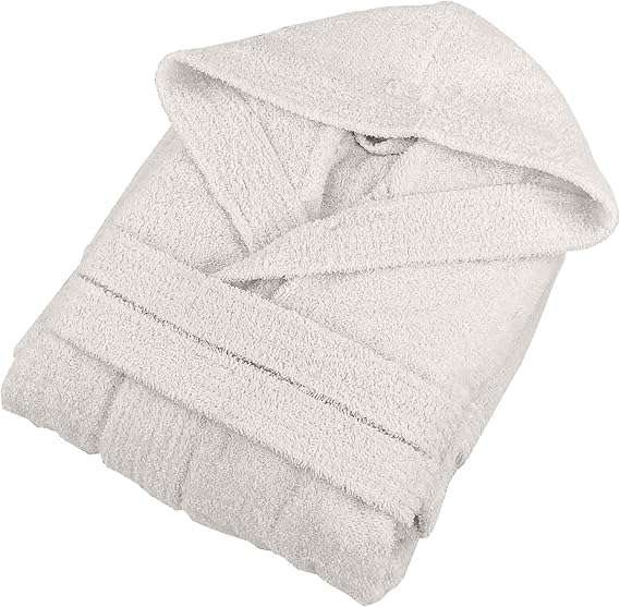 Tessile Shop Accappatoio Unisex In Morbida Microfibra | Veste Da Bagno Tinta Unita Colore Sabbia, Taglia M, Confezione Regalo