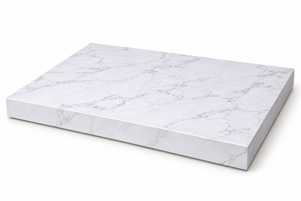 Coprifornello in Legno 90x54x7,5 cm Effetto Marmo – Copripiano Cottura Ultraresistente Impermeabile Antigraffio Piano d’Appoggio Cucina Oro o Silver