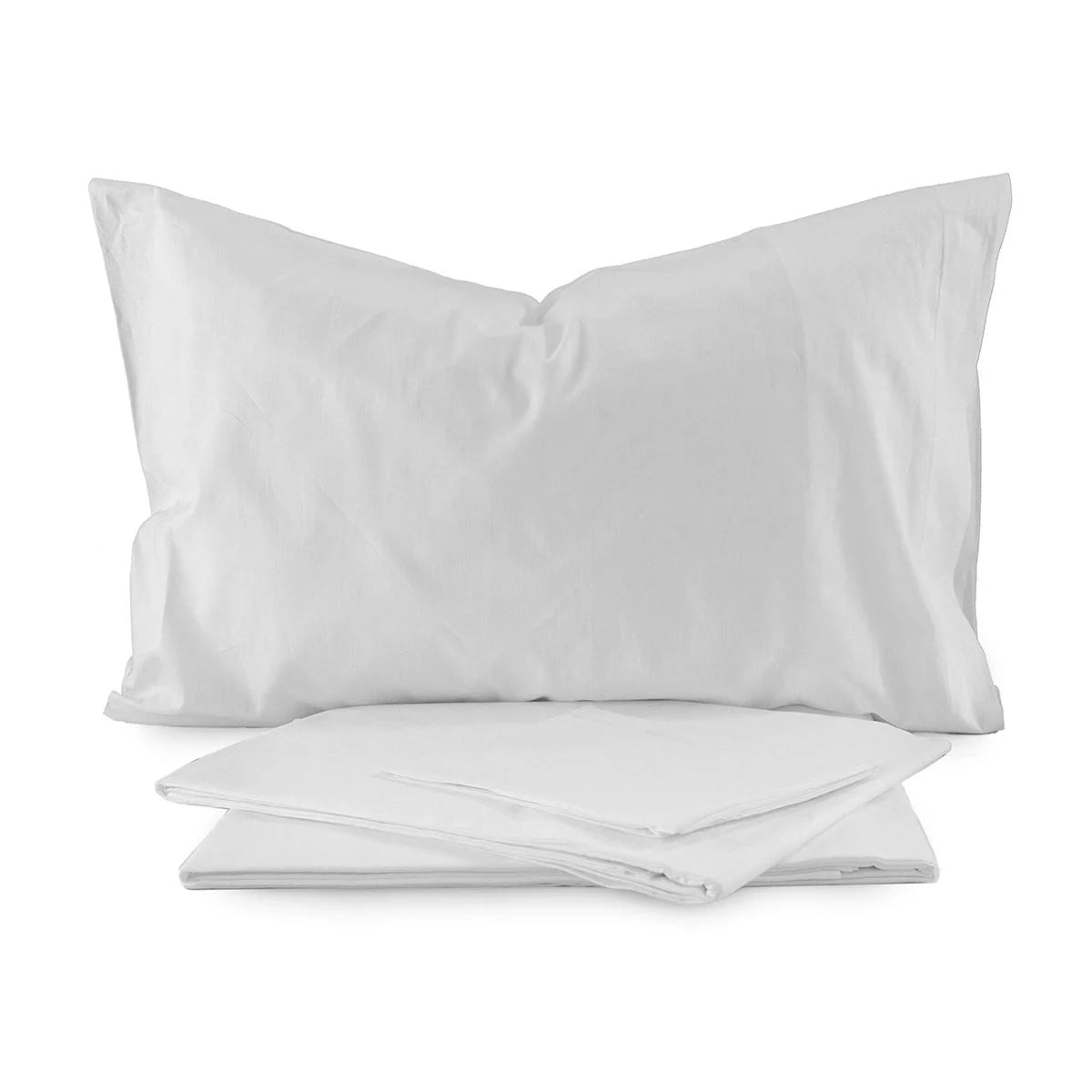 Completo lenzuola  letto singolo puro cotone Bianco
