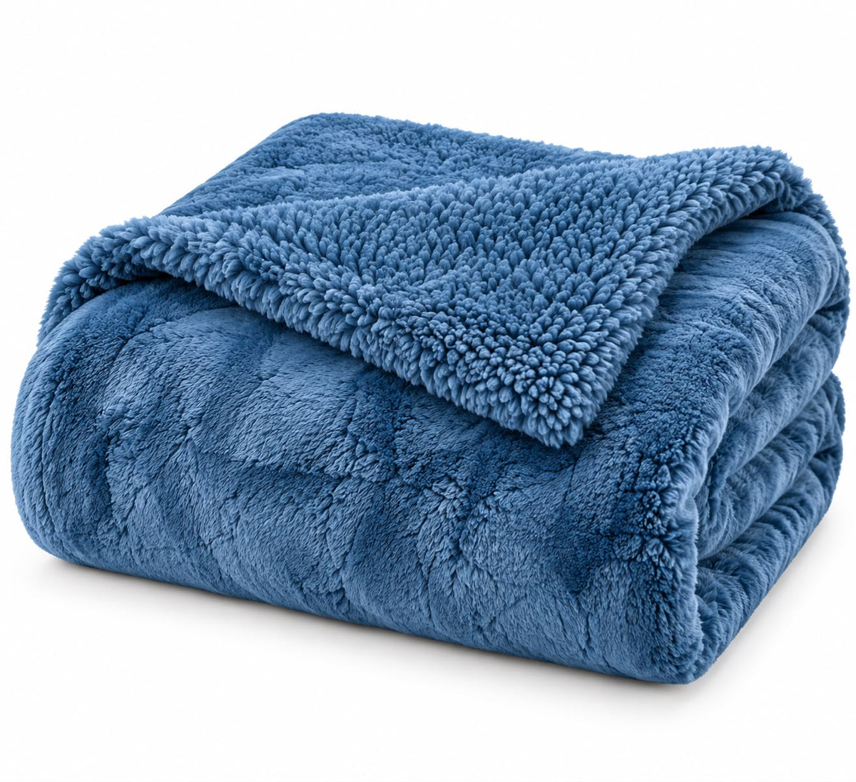 Coperta Matrimoniale Alaska in Ecopelliccia Coral e Sherpa 250x260 cm Plaid Invernale Doppio Strato 460 gr/m² Extra Morbida Calda e Soffice 5/5 Punti Calore
