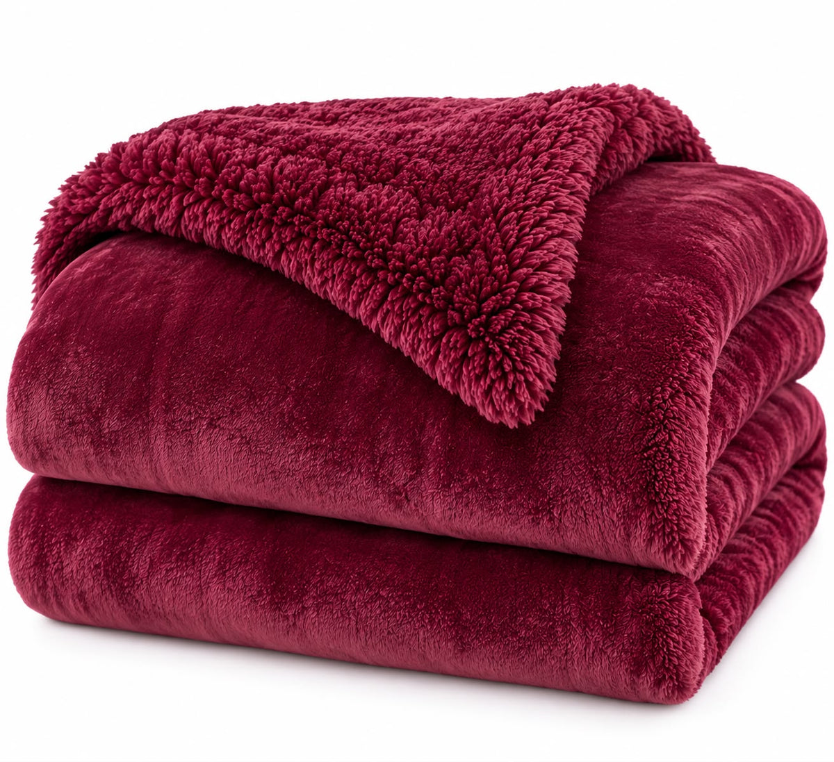 Coperta Matrimoniale Alaska in Ecopelliccia Coral e Sherpa 250x260 cm Plaid Invernale Doppio Strato 460 gr/m² Extra Morbida Calda e Soffice 5/5 Punti Calore