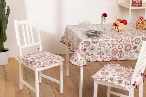 Cuscini Coprisedia 40x40 sfoderabili con Volant Shabby Chic country Im