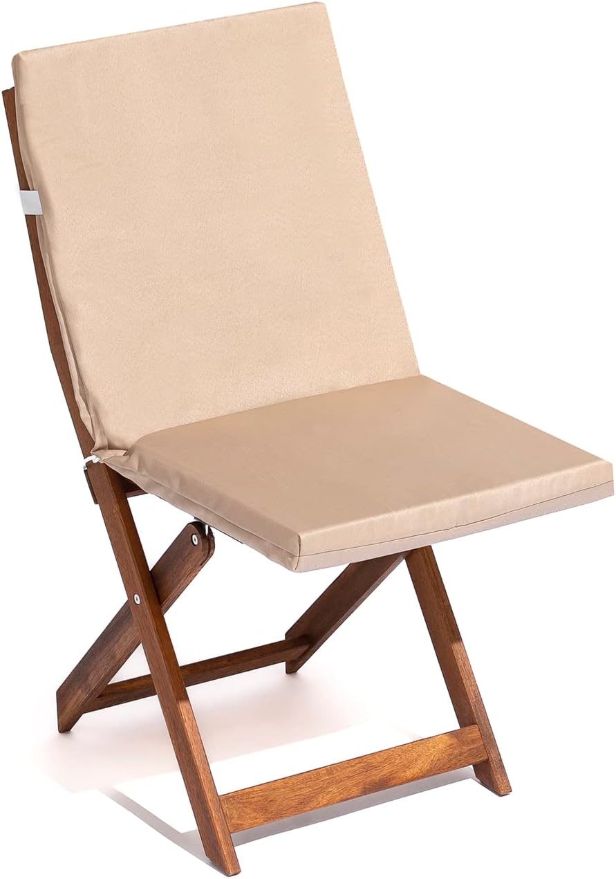 Cuscino con Schienale 40x90x5 per sedie da esterno Cook sfoderabile antigraffio con Laccetti