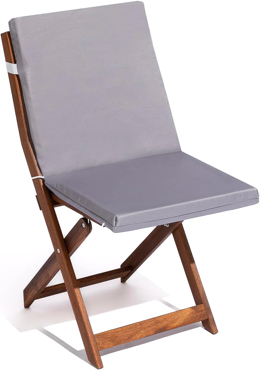 Cuscino con Schienale 40x90x5 per sedie da esterno Cook sfoderabile antigraffio con Laccetti