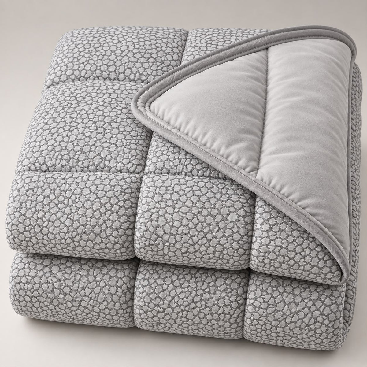 Trapunta Piumone Matrimoniale in Raso Jacquard 260x270 cm 300 g/m² Vari colori