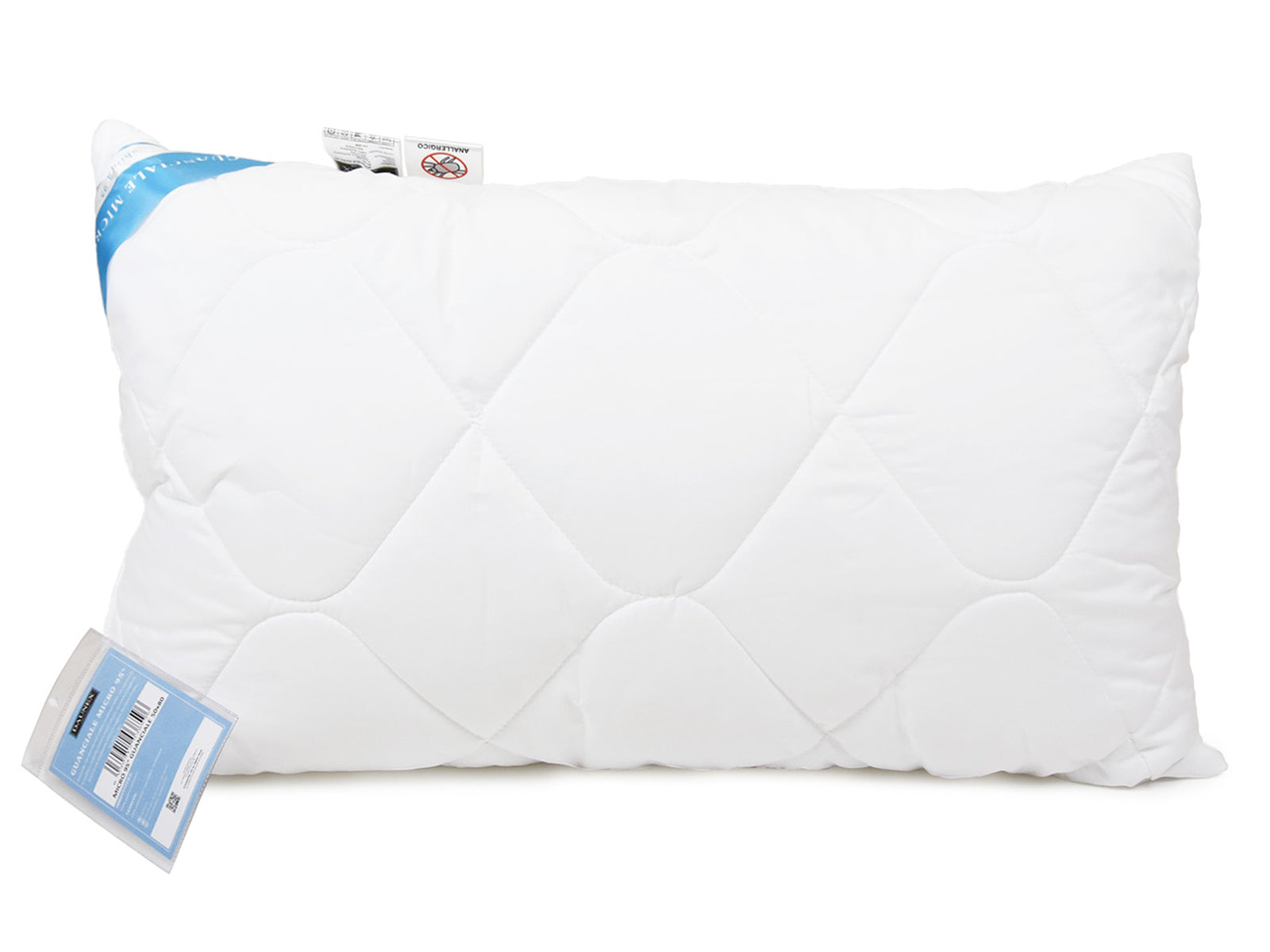 Guanciale Daunex Micro 95° in Microfibra Anallergica Lavabile a 95° Cuscino Letto Morbido e Soffice Imbottitura 100% Poliestere Misura 50x80 cm Colore Bianco