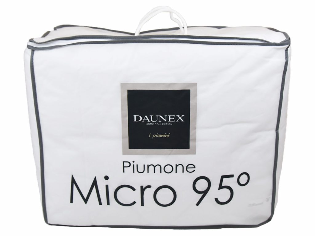 Piumino Invernale Daunex Micro 95° Warm in Microfibra Anallergica Lavabile a 95° Certificato Oeko Tex 4 Punti Calore Trapuntato a Rombi Varie misure