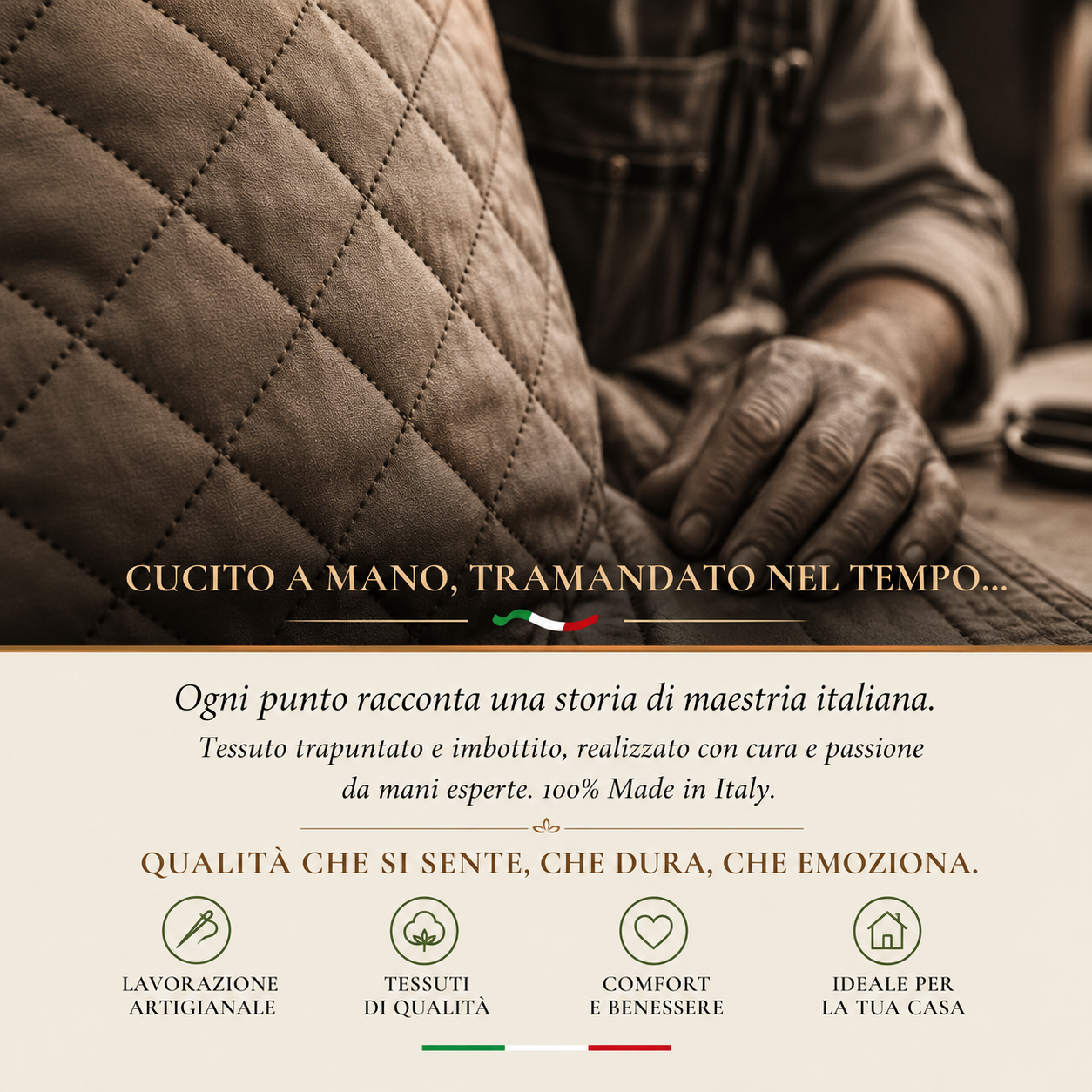 Copridivano 2 Posti Impermeabile con Braccioli Antiscivolo Double Face Trapuntato Lavabile Protezione Anti Macchia Anti Graffio Pet Friendly per Cani e Gatti
