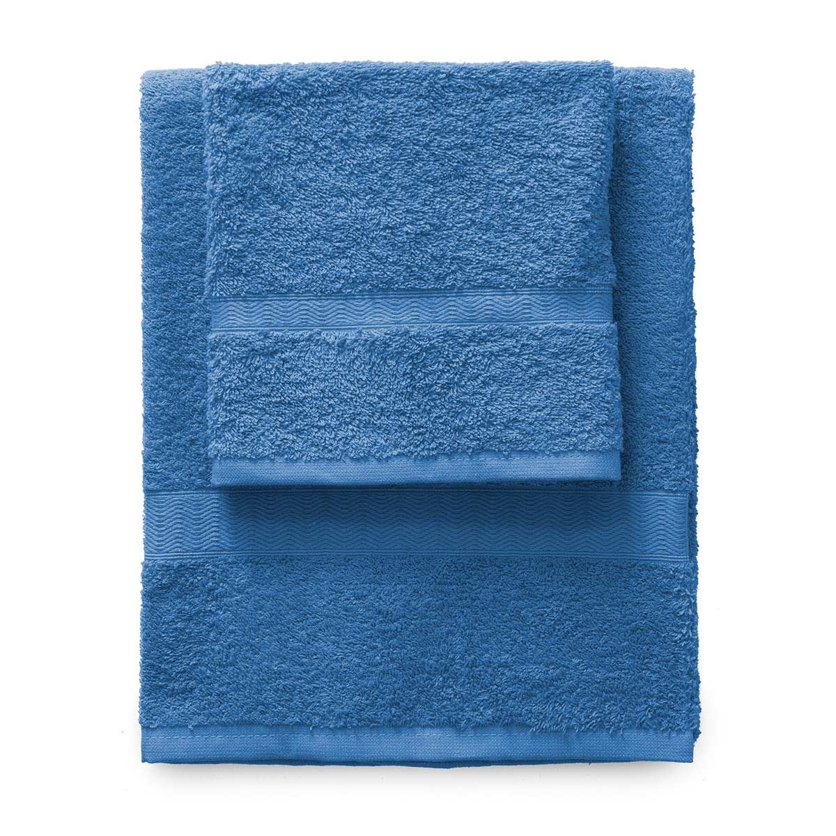 Set asciugamani 1+1 Gabel tinta unita in spugna di cotone 420gr Vari colori