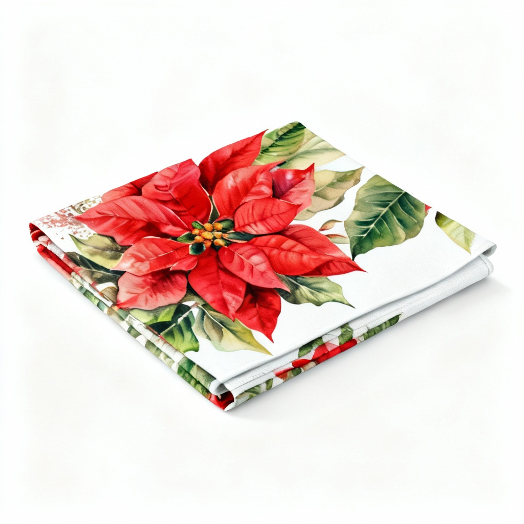 Tovaglia Natalizia 6 Posti 140x180 cm in Cotone Elegante con Stampa Digitale 3D 4K Stelle Decorazione Tavola di Natale