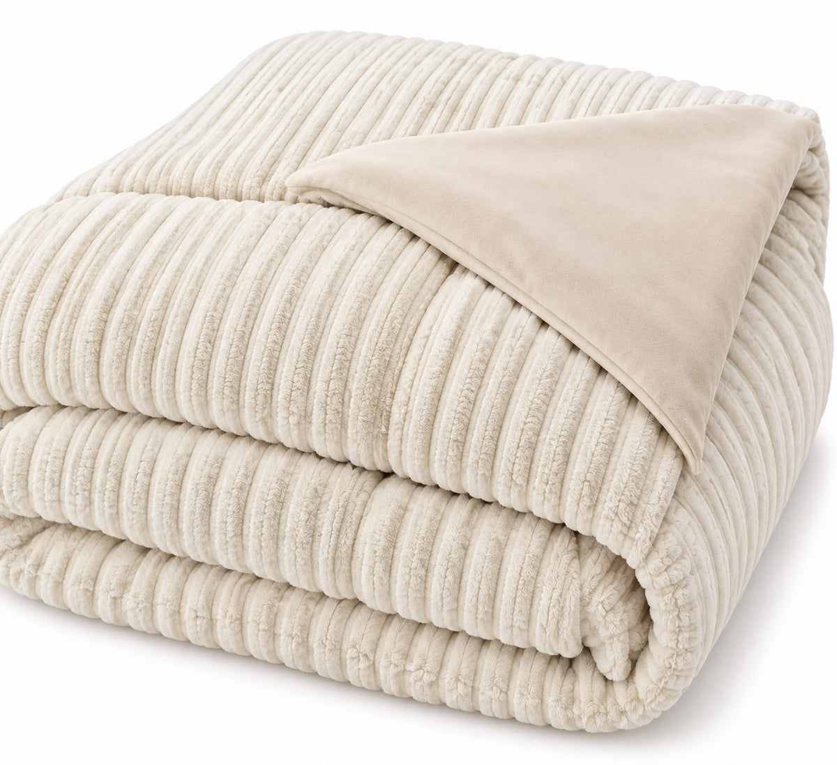 Trapunta Matrimoniale Invernale Velvet Elsa Super Soft 600 gr Effetto Velluto a Righe in Rilievo Calda e Morbidissima Imbottitura Extra Comfort Double Face 260x270 cm Made in Italy