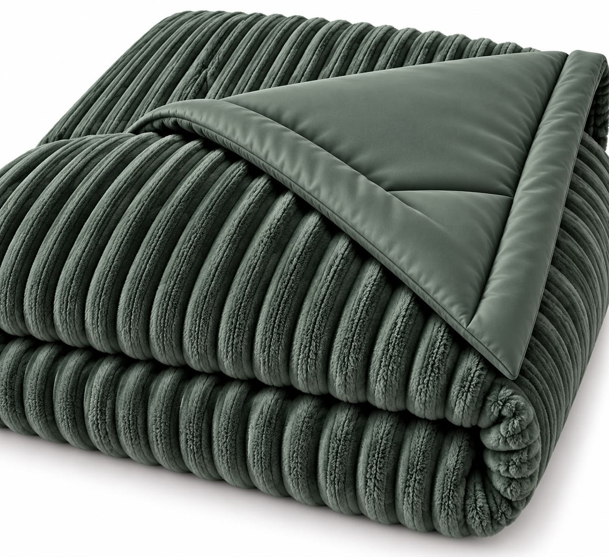 Trapunta Matrimoniale Invernale Velvet Elsa Super Soft 600 gr Effetto Velluto a Righe in Rilievo Calda e Morbidissima Imbottitura Extra Comfort Double Face 260x270 cm Made in Italy