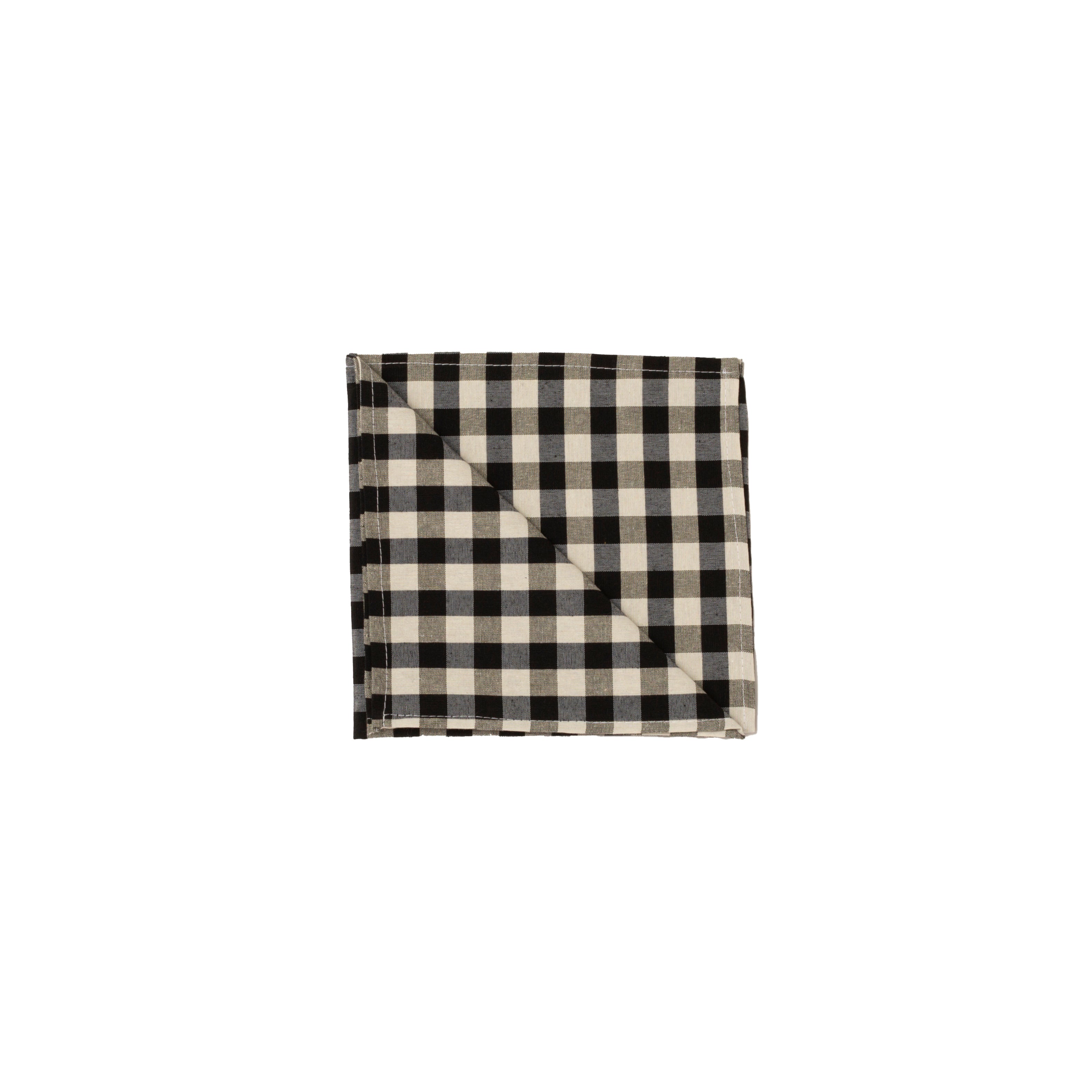 Tovaglioli (x4) cotone 45x45 nero Dots