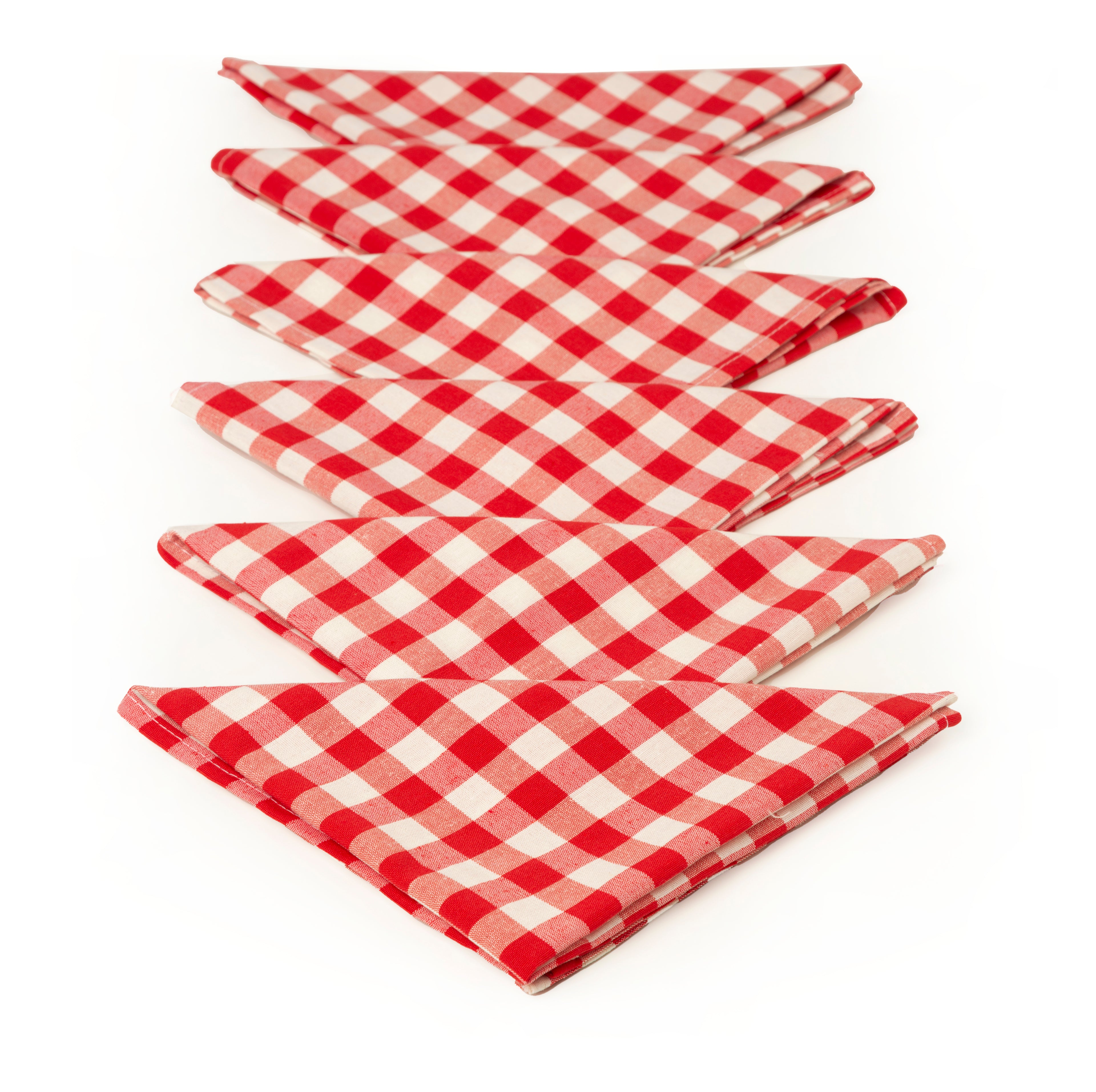 Tovaglioli Quadretti Rustica, Stile Quadretti Country, 45x45 cm Set da 4 o 6 tovaglioli